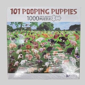 Funwares 101 Pooping Puppies 1000 Piece Jigsaw Puzzle New Factory Sealed
